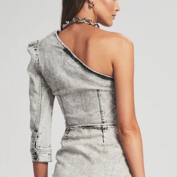 Retrofete Light Acid Wash One Sleeve Moira Top NWT Size XS - Picture 2 of 11